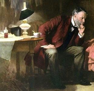 Fragmento de la obra "El Doctor", del pintor Samuel Luke Fildes (1891).
