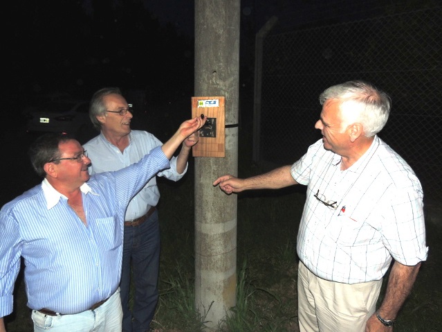 Se inauguraron nuevas luminarias en Acceso Alte.Brown