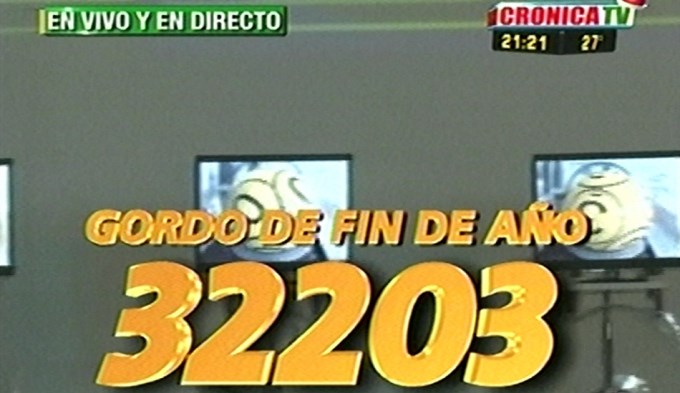 El Gordo de Fin de Año de la Provincia fue para el 32203