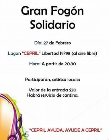 CEPRIL organiza Fogón Criollo Solidario