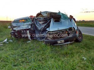 Tres muertos en choque frontal ocurrido en Ruta Nacional 188