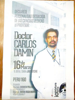 Distinción al doctor Carlos Damín