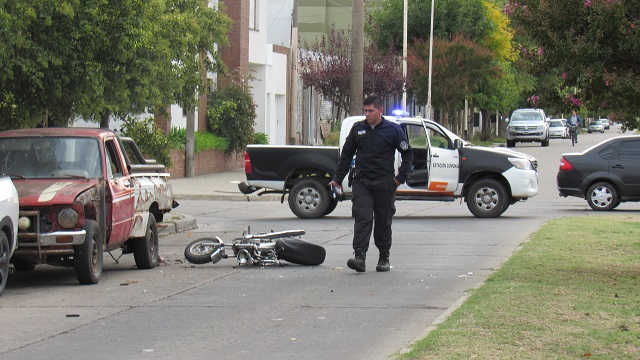 Esta mañana se accidentó  una motociclista: La menor fue dada de alta