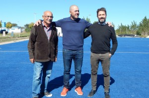 Jose Mignes, junto a German Marrafino y Juan Carlos Alvarez de la Sub Comision de Hockey en San Martin