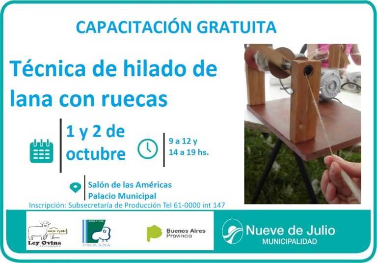 Técnica de hilado de lana con ruecas