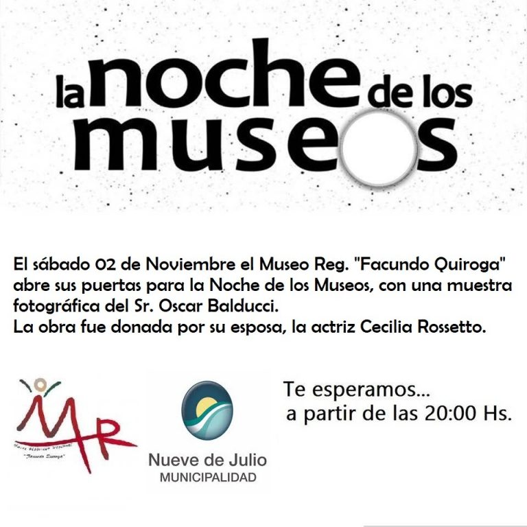 Llega a Quiroga «La Noche de los Museos»