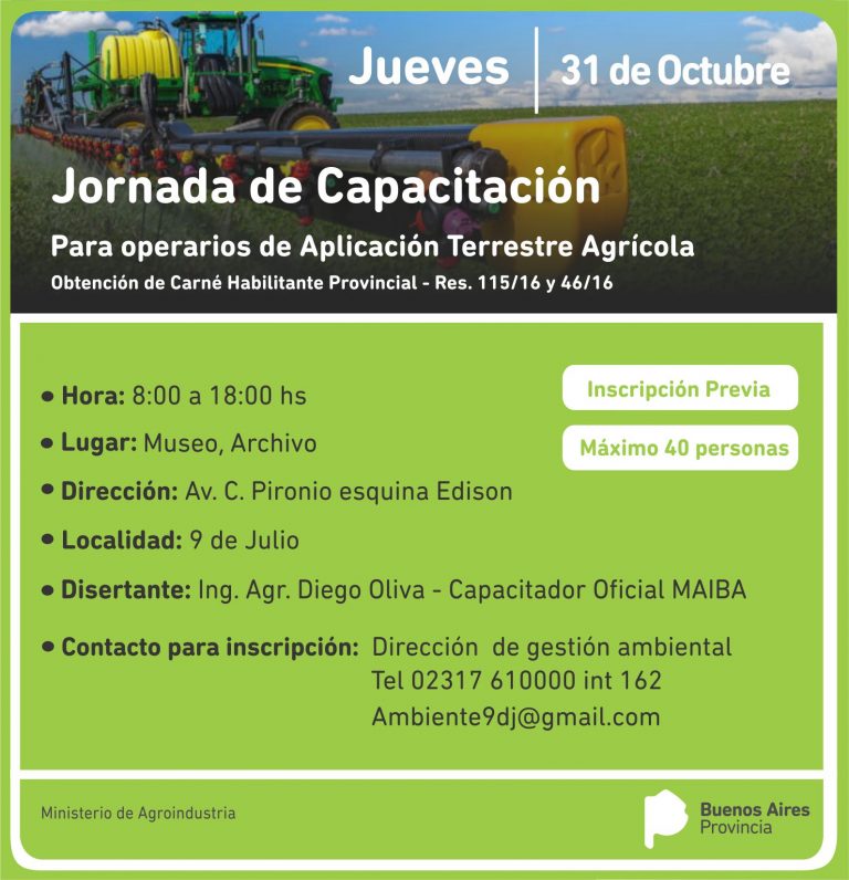 Aplicadores de agroquímicos: nuevo curso para obtener el carnet habilitante