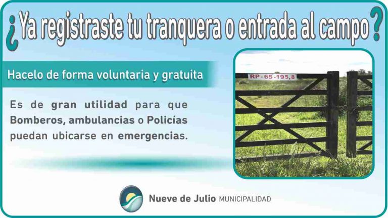 Se insta a productores a declarar sus tranqueras