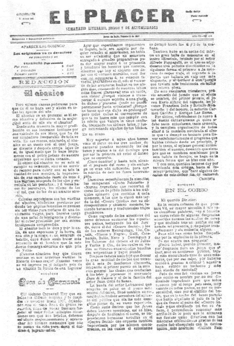 El periodismo local: cuatro curiosas publicaciones a principios del 1900