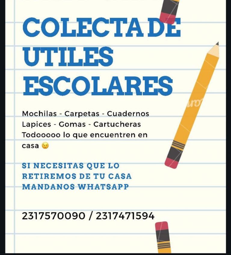 Colecta de útiles escolares