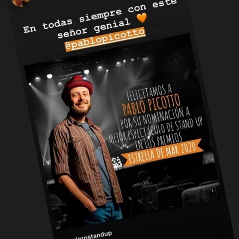 Pablo Picotto entre los nominados a los Estrellas de Mar 2020