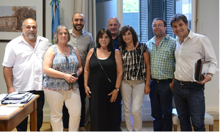 Concejales del Frente de Todos con la Ministra García