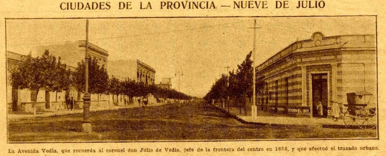 Una postal de 9 de Julio en 1916