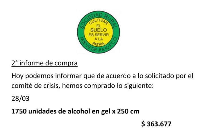 Colecta de la Rural: se hicieron dos compras