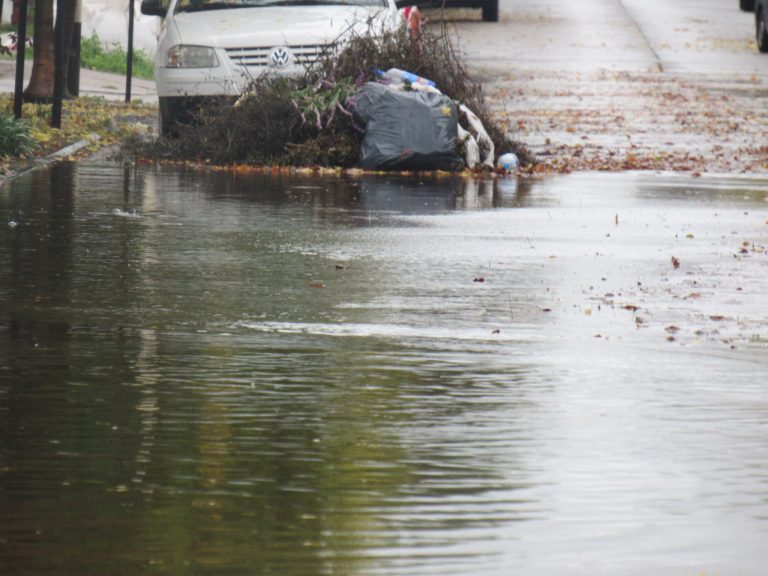 En algunos sectores de la Ciudad se juntó agua