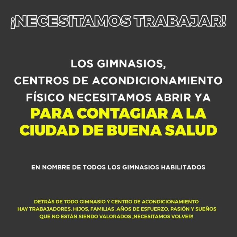 Gimnasios quieren trabajar para «contagiar salud»