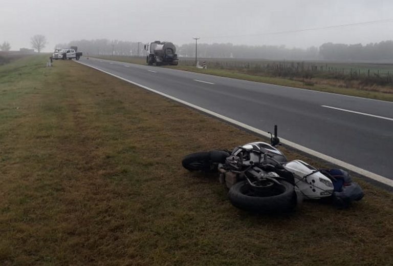 Un motociclista resultó herido