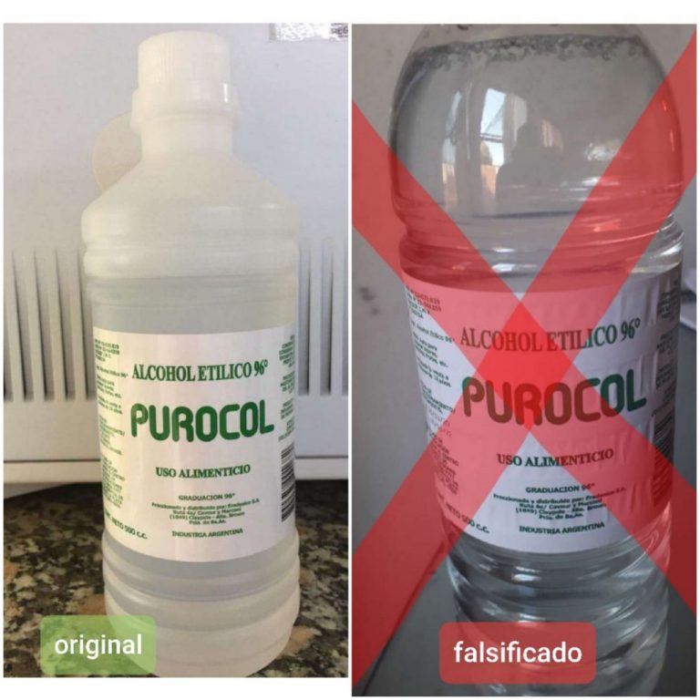 Advertencia sobre alcohol falsificado