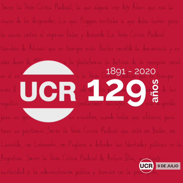 La UCR cumple 129 años