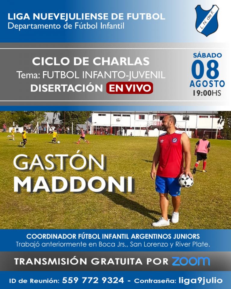 Nueva charla virtual de la Liga Nuevejuliense de Fútbol