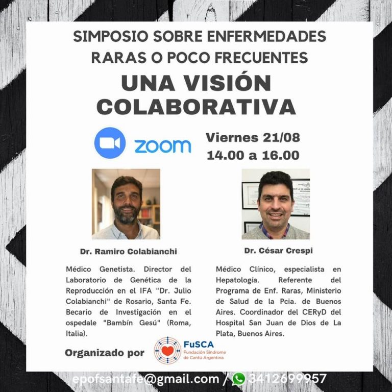 Vía Zoom: Simposio sobre Enfermedades Raras o Poco Frecuentes