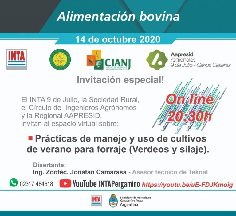 Este miércoles se realizará una nueva Charla de la Rural