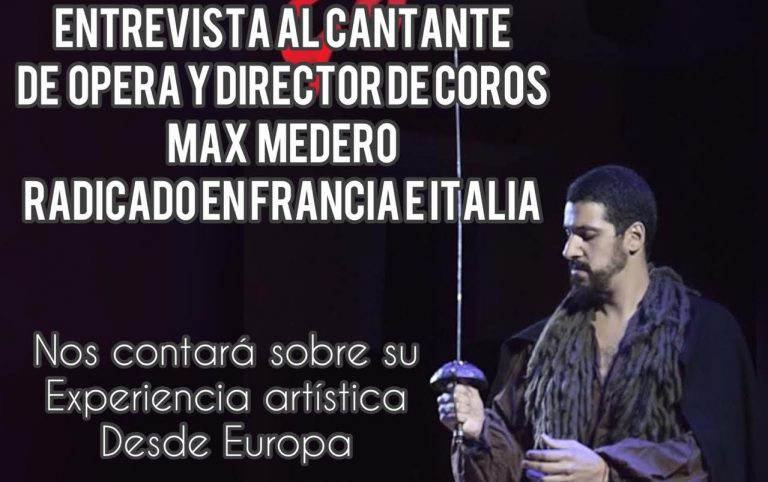 El cantante de ópera y director de coros Max Medero participa de la Feria Artísticia