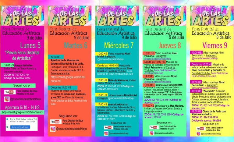 Se viene la Semana de las Artes