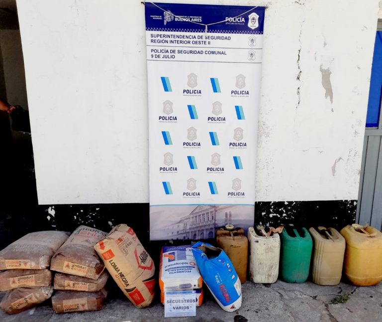 Robo de materiales para la construcción y combustible
