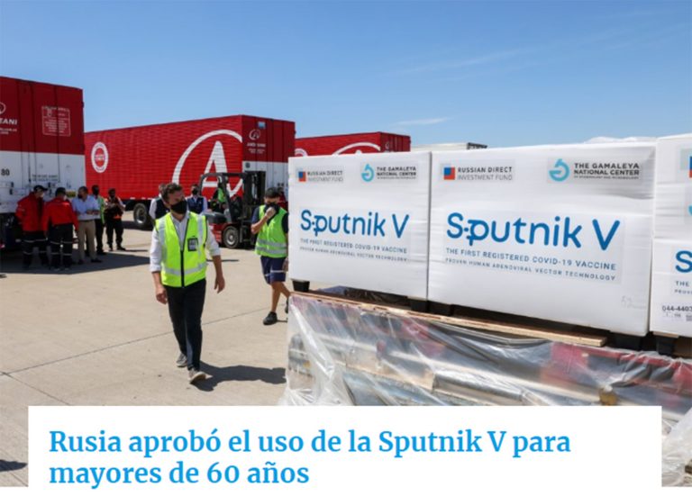 Se inició la distribución en las provincias de la vacuna Sputnik V