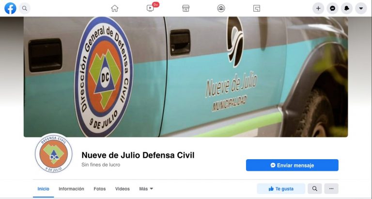 Defensa Civil: nueva página oficial de Facebook