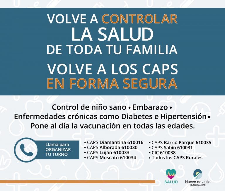 Le piden a los vecinos que vuelvan a atenderse en Centros Primarios de Salud