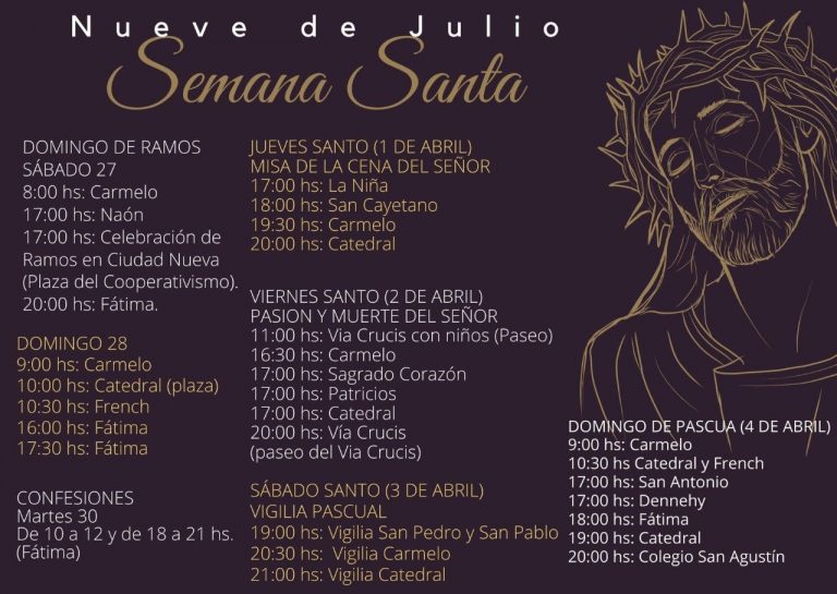 Semana Santa: empieza el programa de celebraciones
