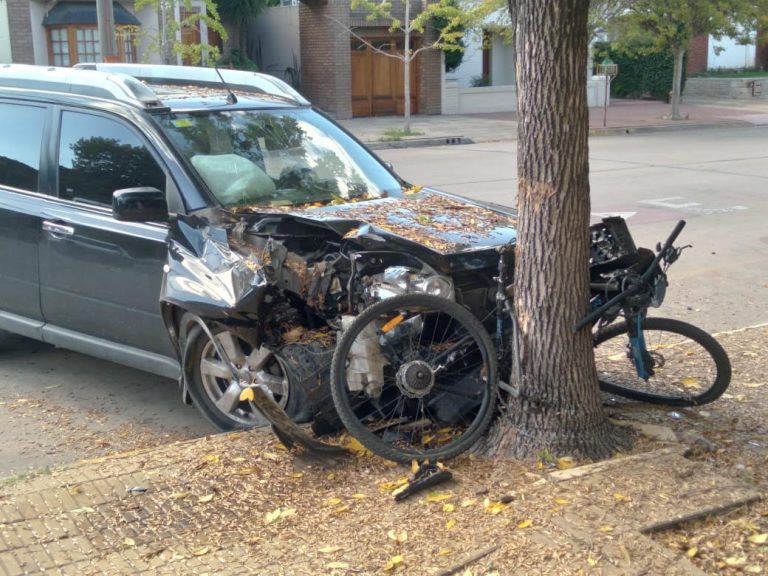 Un choque generó un gran susto