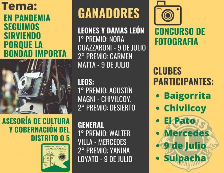 Club de Leones: el concurso tiene ganadores