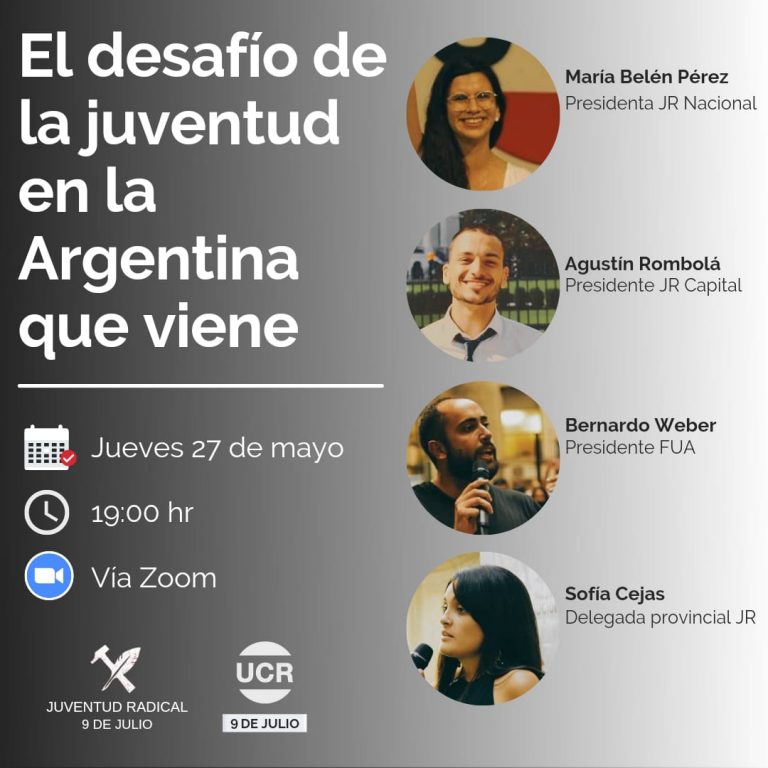 Charla virtual de la Juventud Radical este jueves 27