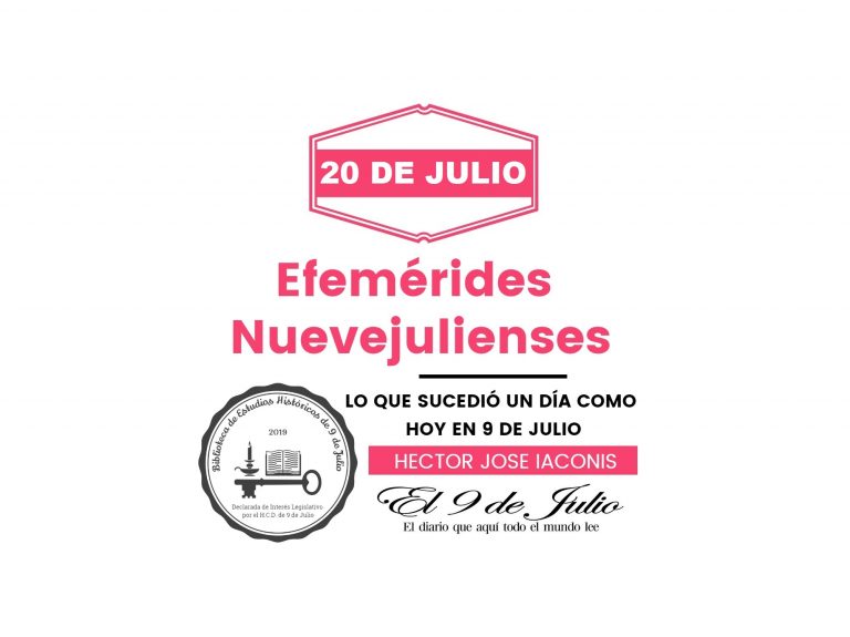 Efemérides nuevejulienses. Lo que sucedió un día como hoy en 9 de Julio