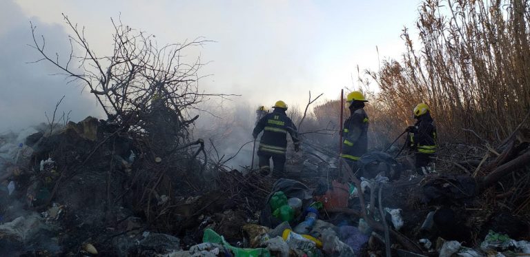 Se incendió el basural de Dudignac