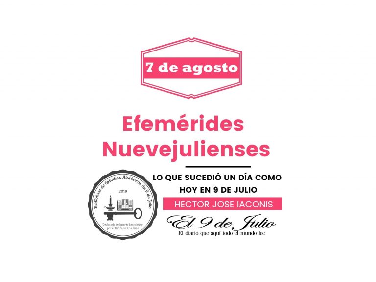 Efemérides nuevejulienses. Lo que sucedió un día como hoy en 9 de Julio