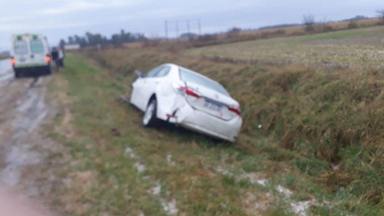 Accidente durante la tormenta en Ruta 5