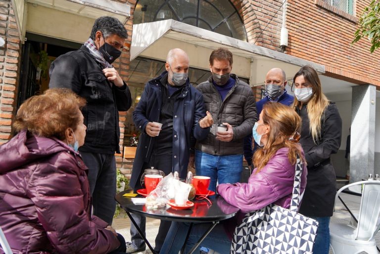 Jorge Macri, Rodriguez Larreta y Santilli en Vicente López