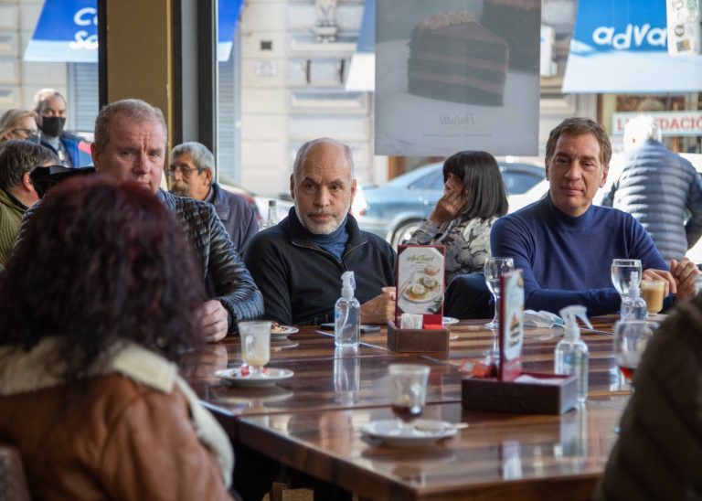 Avellaneda: recorrida de Santilli y Rodríguez Larreta