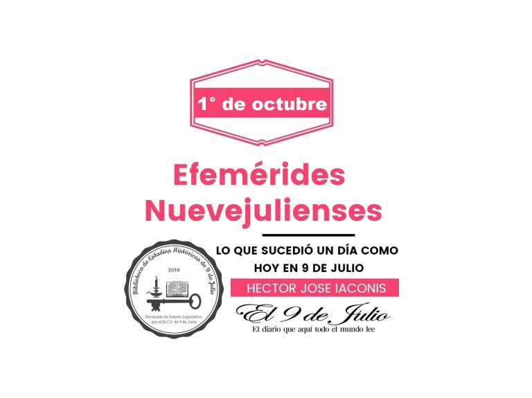 Efemérides nuevejulienses. Lo que sucedió un día como hoy en 9 de Julio