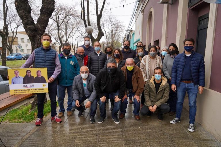 Jorge Macri en la zona, junto a Barroso y Barbieri