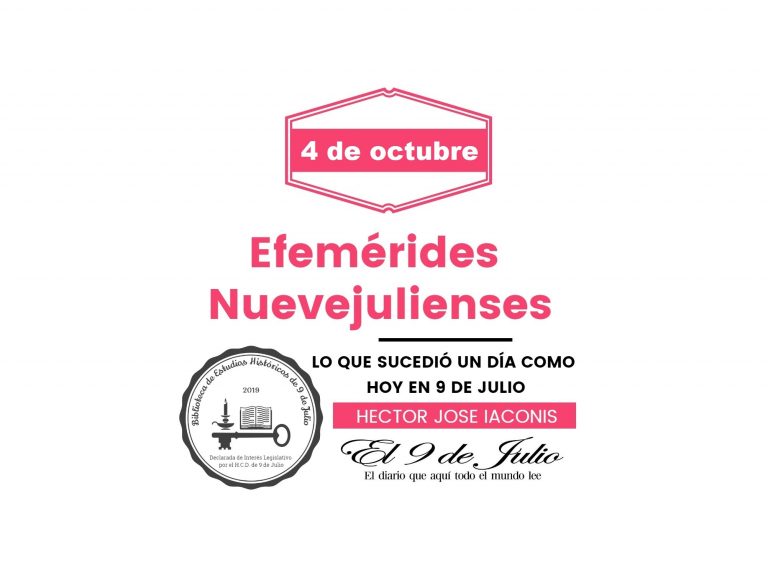Efemérides nuevejulienses. Lo que sucedió un día como hoy en 9 de Julio