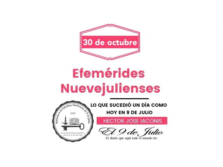 Efemérides nuevejulienses. Lo que sucedió un día como hoy en 9 de Julio