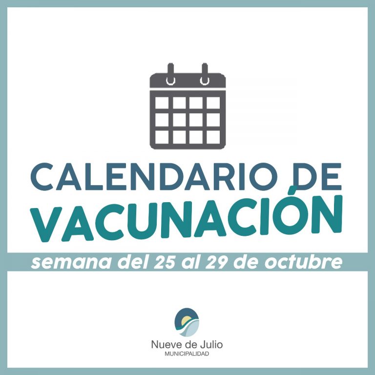 Del 25 al 29 de octubre, Semana de la Vacunación