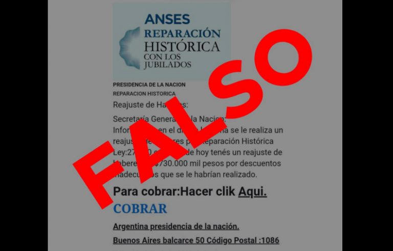 ANSES informó que no pide datos por e mail
