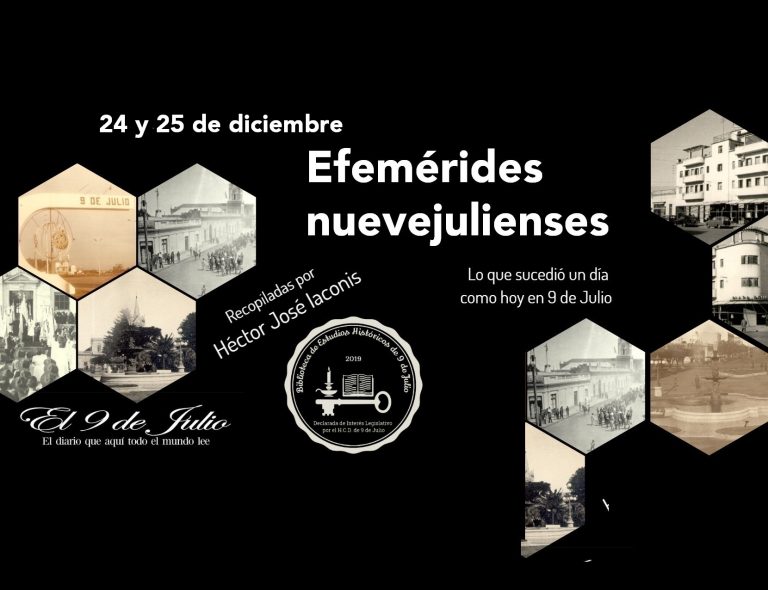 Efemérides nuevejulienses. Lo que sucedió un día como hoy en 9 de Julio