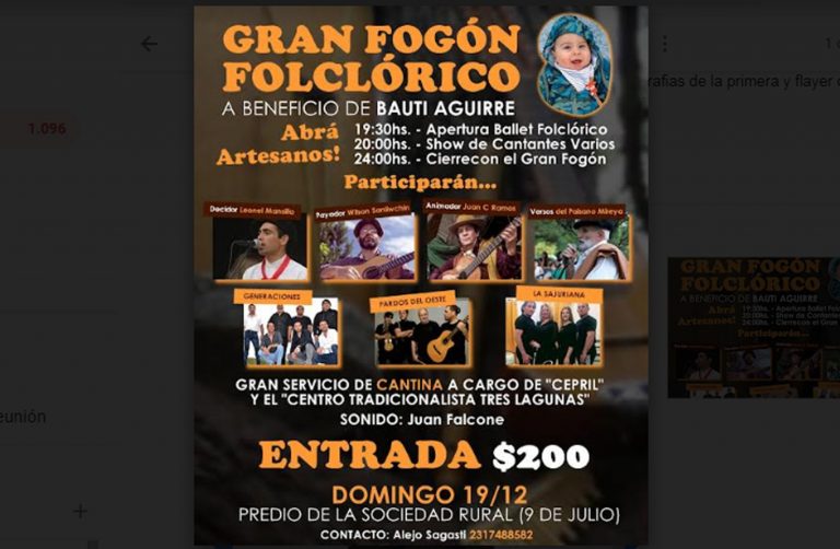 En la Rural: Festival Solidario por «Bauti»